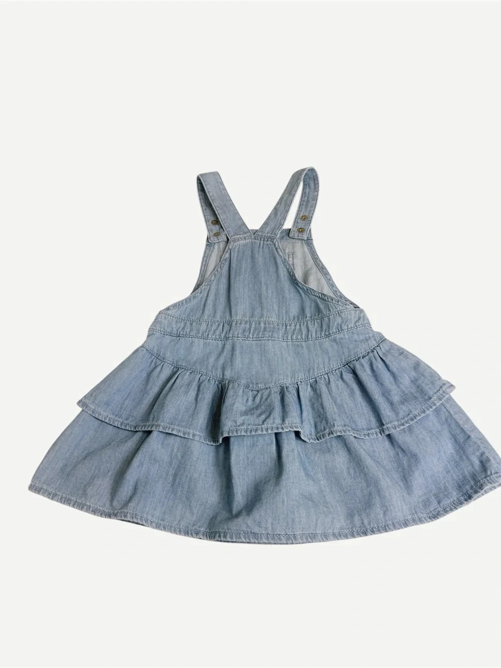 The Children's Place Toddler Girls 2 Piece Denim Dress & Floral Tee Set 3T